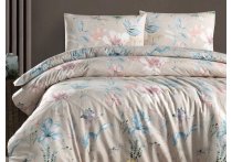Постельное белье ранфорс First Choice - Homesko Amaris Beige 160х200х30 см (Turkey), семейный